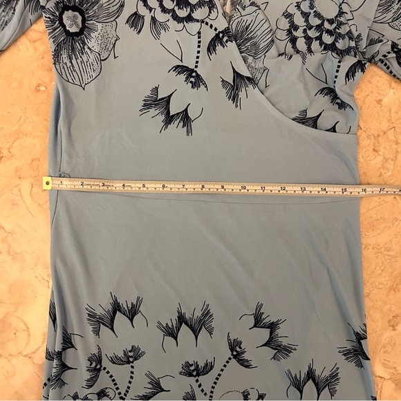 LEOTA New Perfect Wrap Dress Blue Bracelet Sleeve Large - Picture 7 of 12